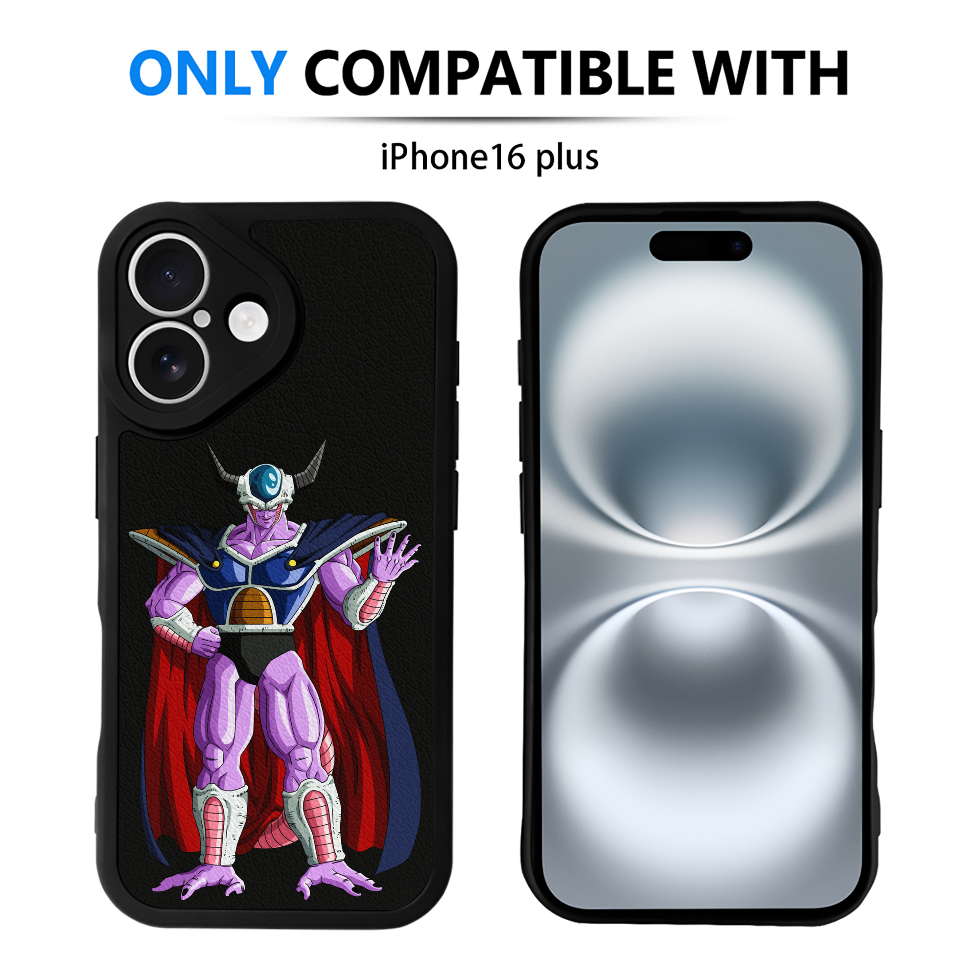 （画像用） ドラゴンボール コルド大王 DRAGON BALL King Cold 【iPhone 16シリーズ対応】シリコンスマホケース（レザー調） 材質：シリコン